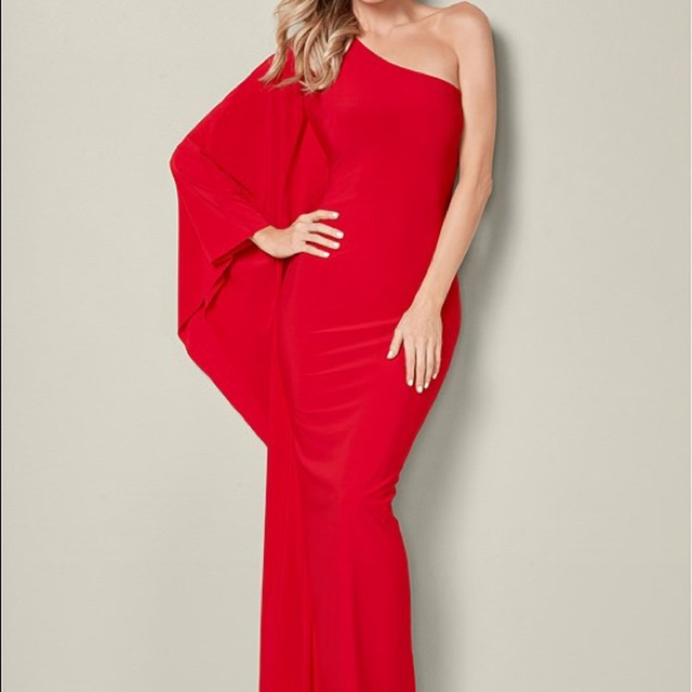 Red carpet Women Long One shoulder dress sz. XL